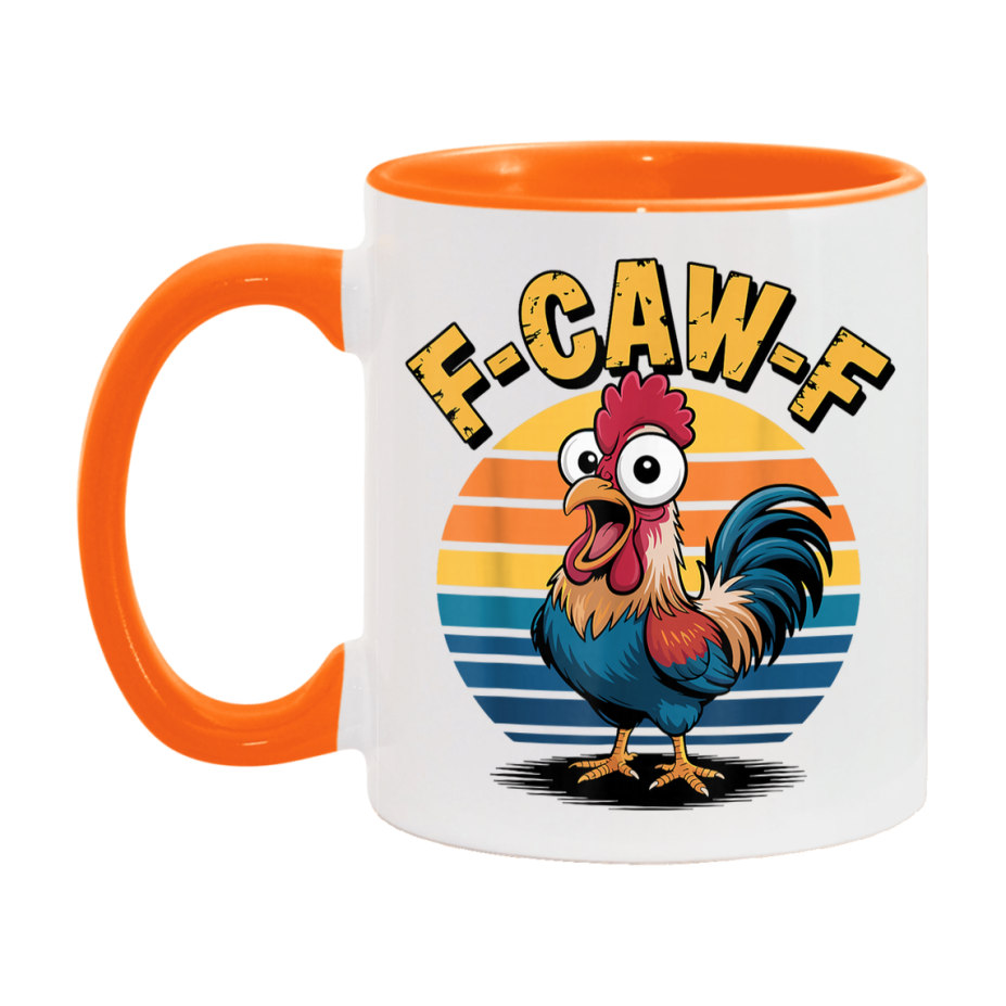 F Caw F Mug, Funny Bird Coffee Mug, 11Oz Or 15Oz Ceramic Cup