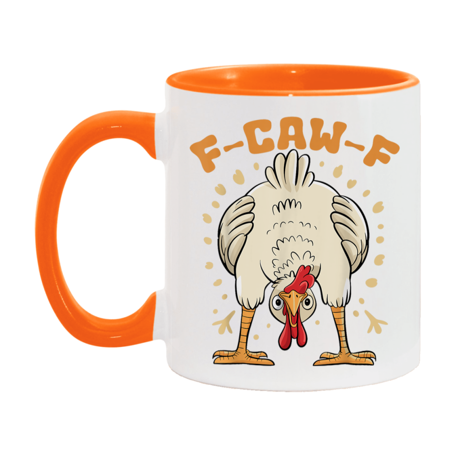 F Caw F Mug, Funny Bird Coffee Mug, 11Oz Or 15Oz Ceramic Cup