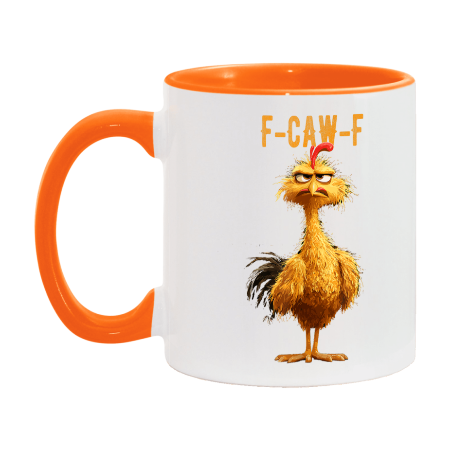 F Caw F Mug, Funny Bird Coffee Mug, 11Oz Or 15Oz Ceramic Cup