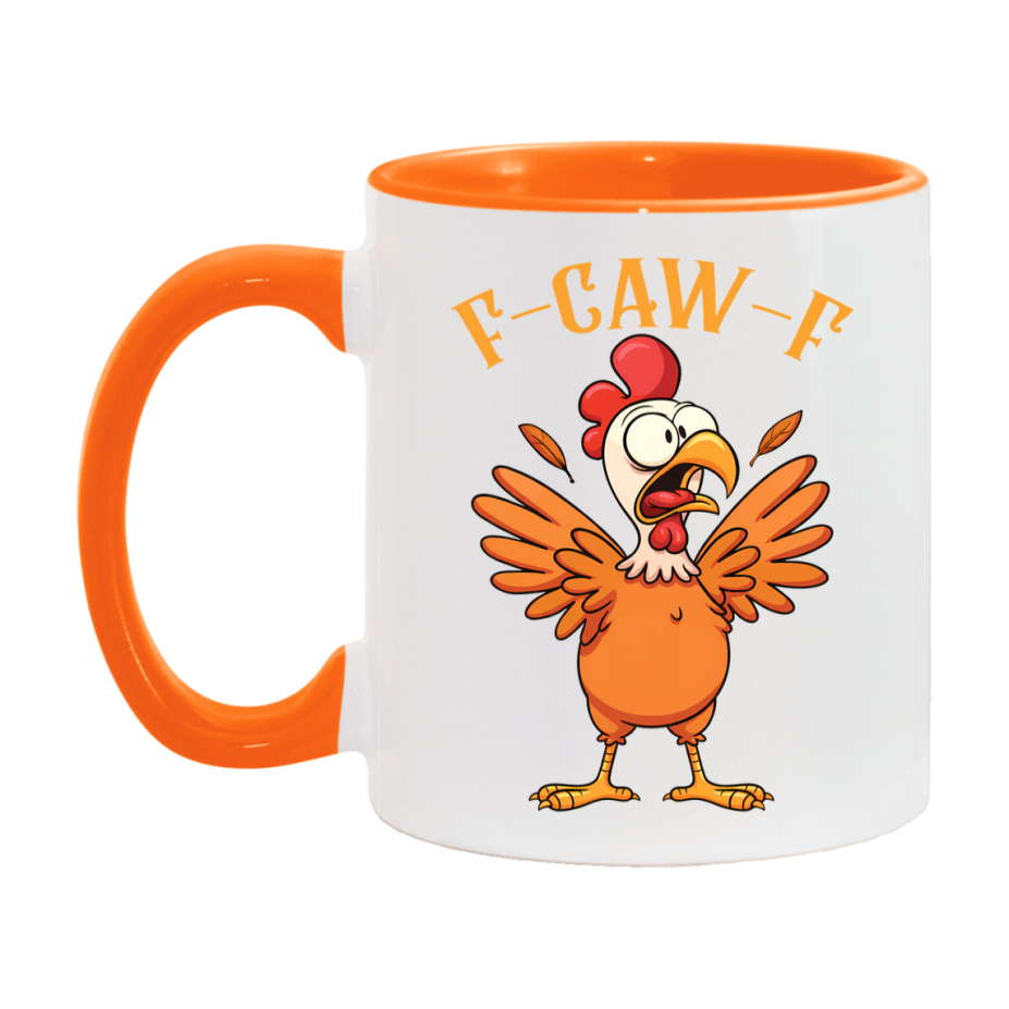 F Caw F Mug, Funny Bird Coffee Mug, 11Oz Or 15Oz Ceramic Cup