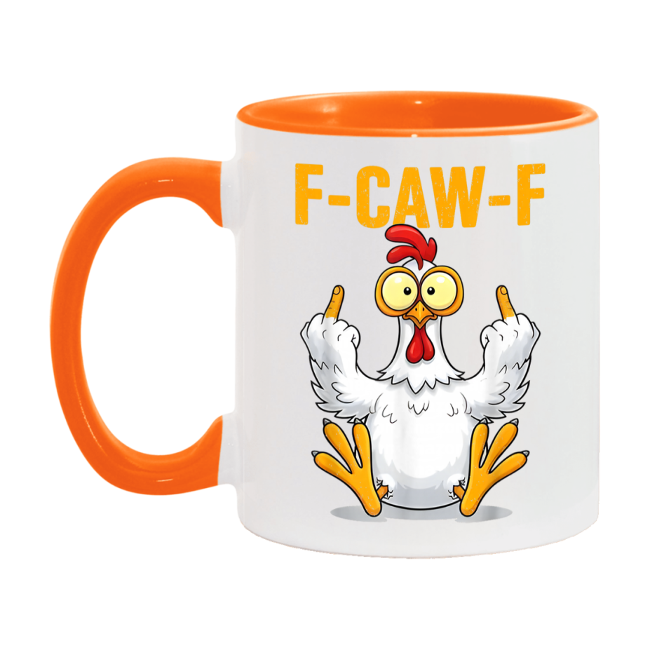 F Caw F Mug, Funny Bird Coffee Mug, 11Oz Or 15Oz Ceramic Cup