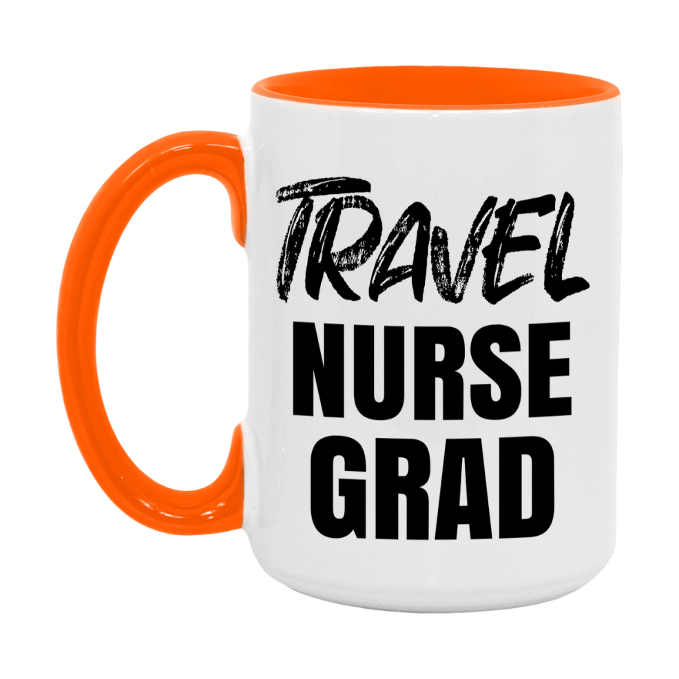 Travel Nurse Grad Coffee Mug - Ceramic Nursing Graduation Gift