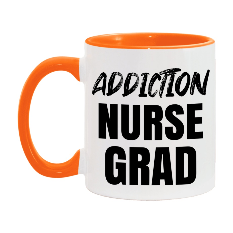 Addiction Nurse Grad Coffee Mug - Ceramic Nursing Graduation Gift