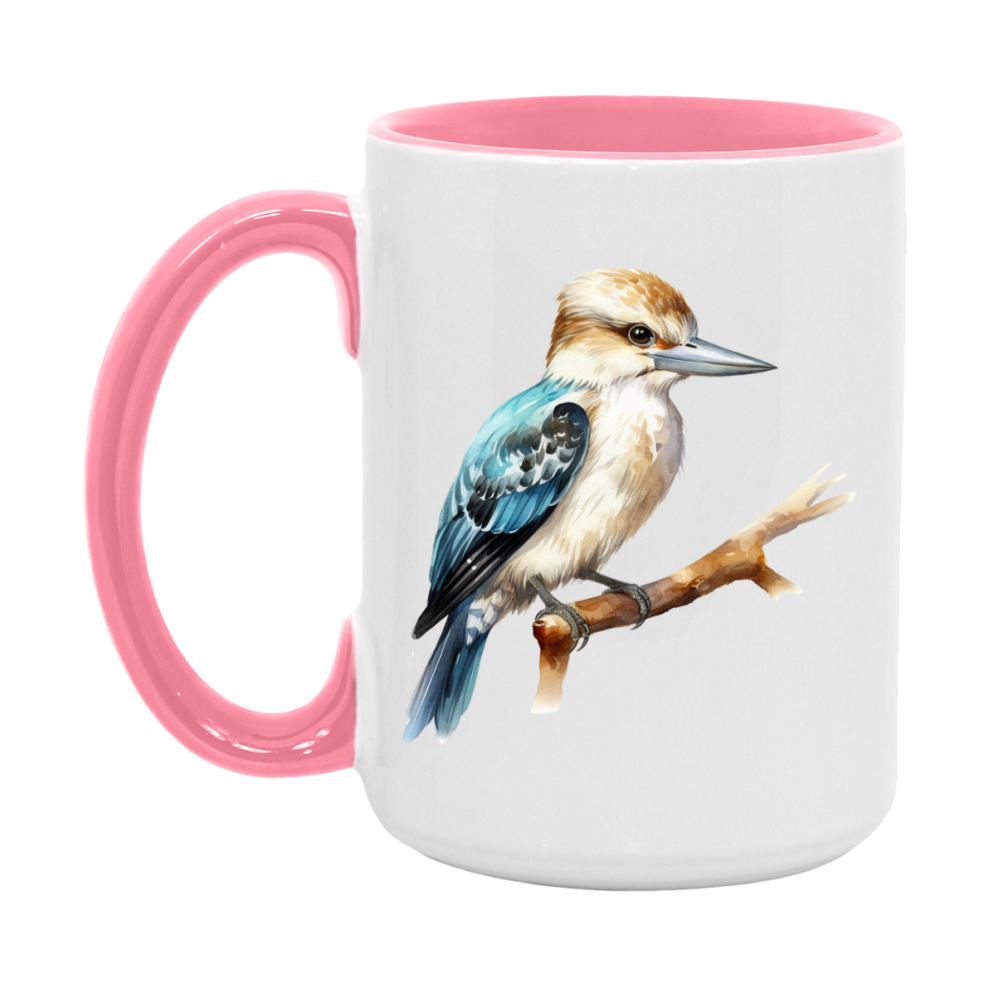 Bird Watching Mug, Kookaburra Song Bird Mug, 11oz or 15oz White Ceramic Coffee Mug Gift for Bird Watchers