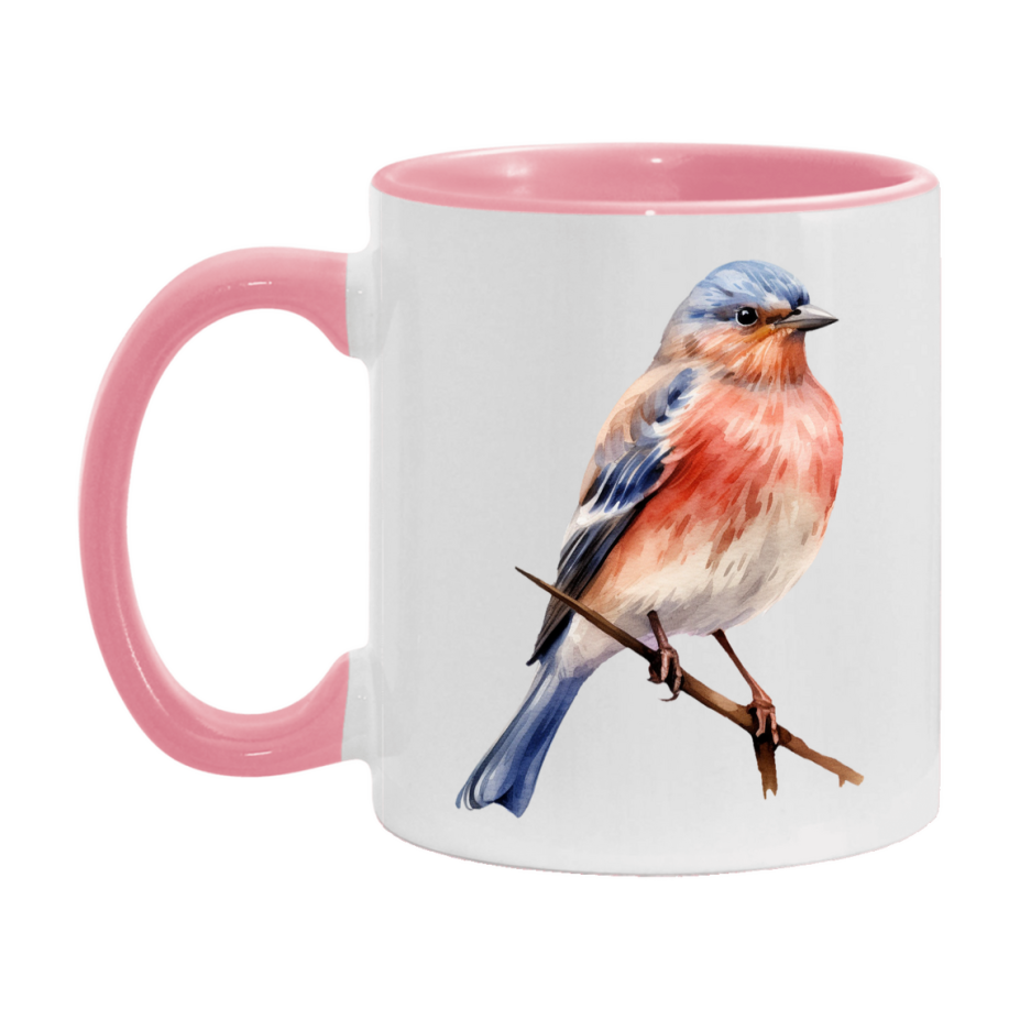 Bird Watching Mug, Linnet Song Bird Mug, 11oz or 15oz White Ceramic Coffee Mug Gift for Bird Watchers