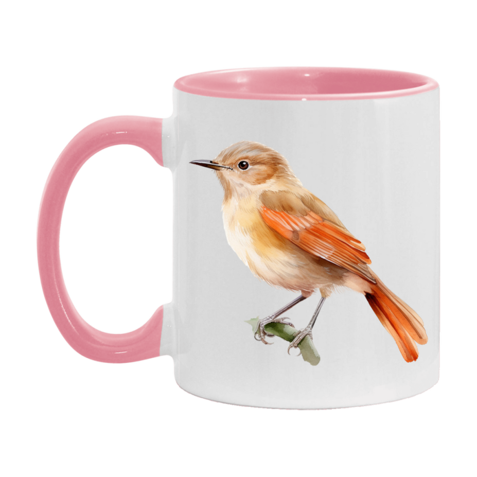 Bird Watching Mug, Rufous Hornero Song Bird Mug, 11oz or 15oz White Ceramic Coffee Mug Gift for Bird Watchers
