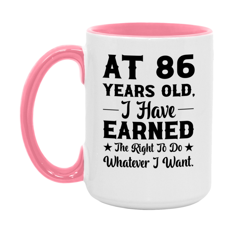 Birthday Gift for 86 Year Old Men and Women, Funny Coffee Mug, 11oz or 15oz Ceramic White Cup