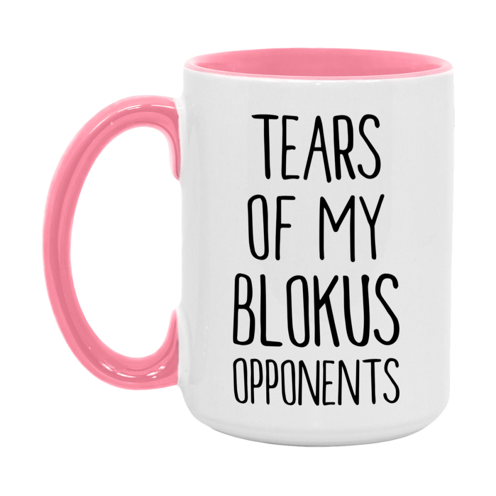 Funny Board Game Mug, Tears of My Blokus Opponents, 11oz or 15oz Ceramic White Coffee Cup