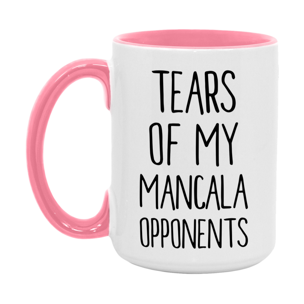 Funny Board Game Mug, Tears of My Mancala Opponents, 11oz or 15oz Ceramic White Coffee Cup