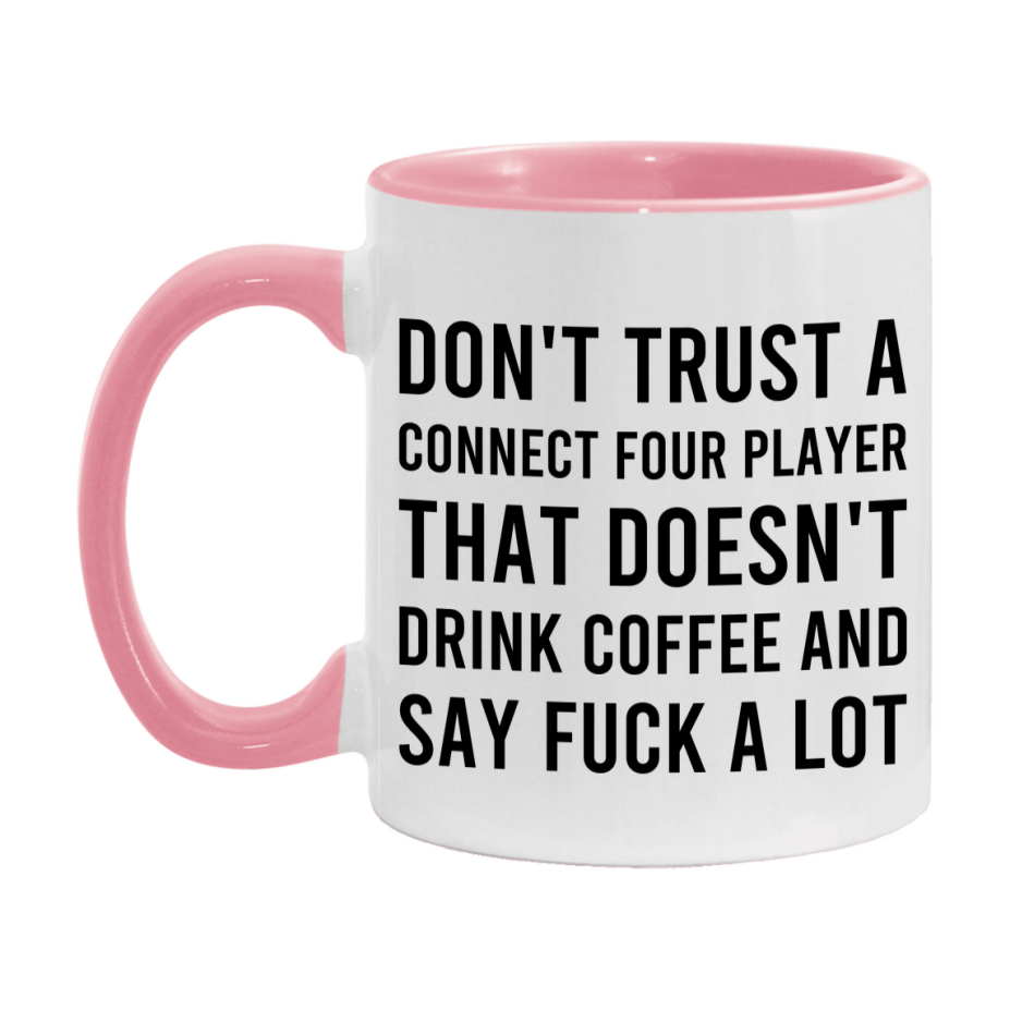 Board Game Gift, Funny Connect Four Player Mug, 11oz or 15oz White Ceramic Coffee Cup Novelty Gift