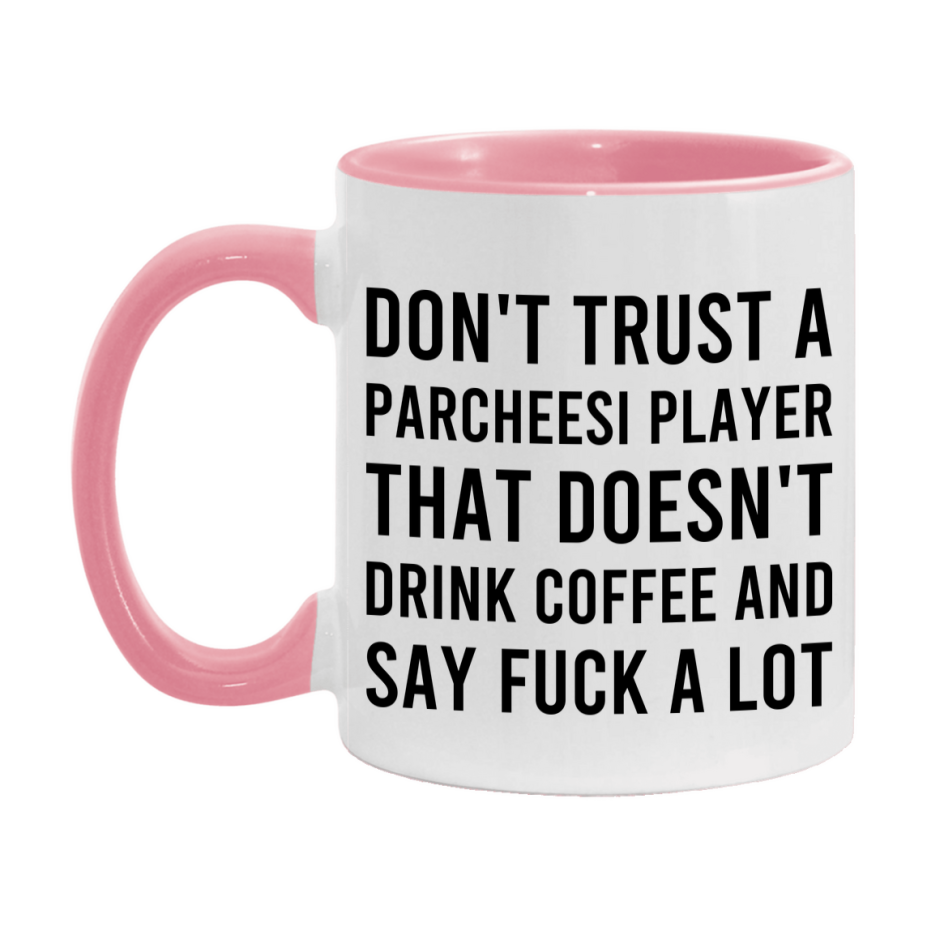 Board Game Gift, Funny Parcheesi Player Mug, 11oz or 15oz White Ceramic Coffee Cup Novelty Gift