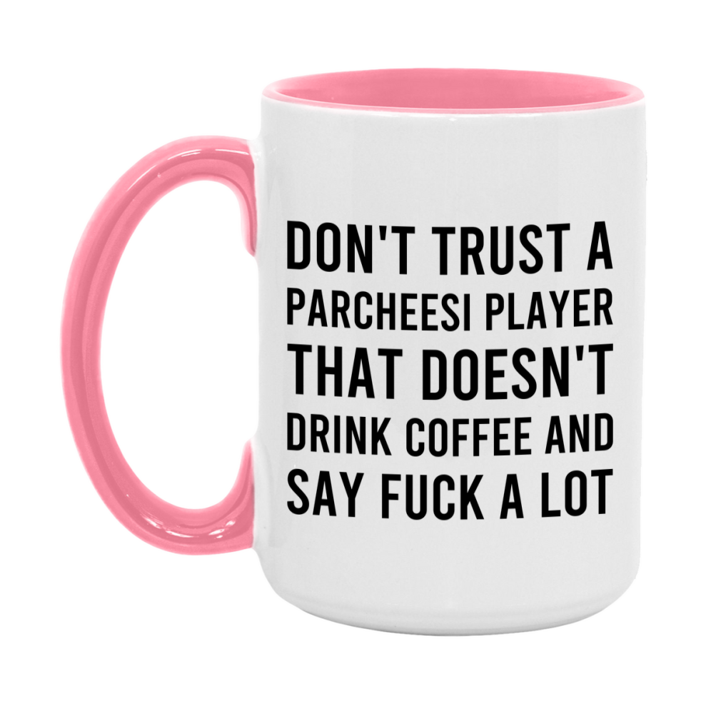 Board Game Gift, Funny Parcheesi Player Mug, 11oz or 15oz White Ceramic Coffee Cup Novelty Gift
