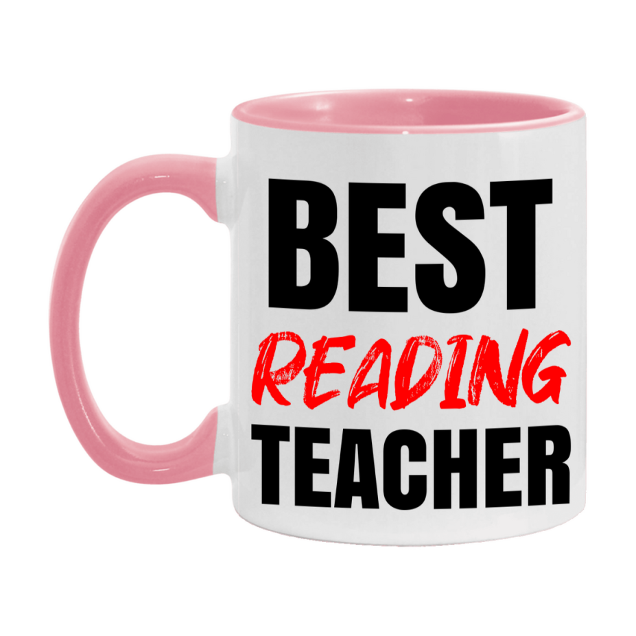 Teacher Superlative Mug, Best Reading Teacher Gift, 11oz or 15oz White Ceramic Coffee Cup for Reading Teacher