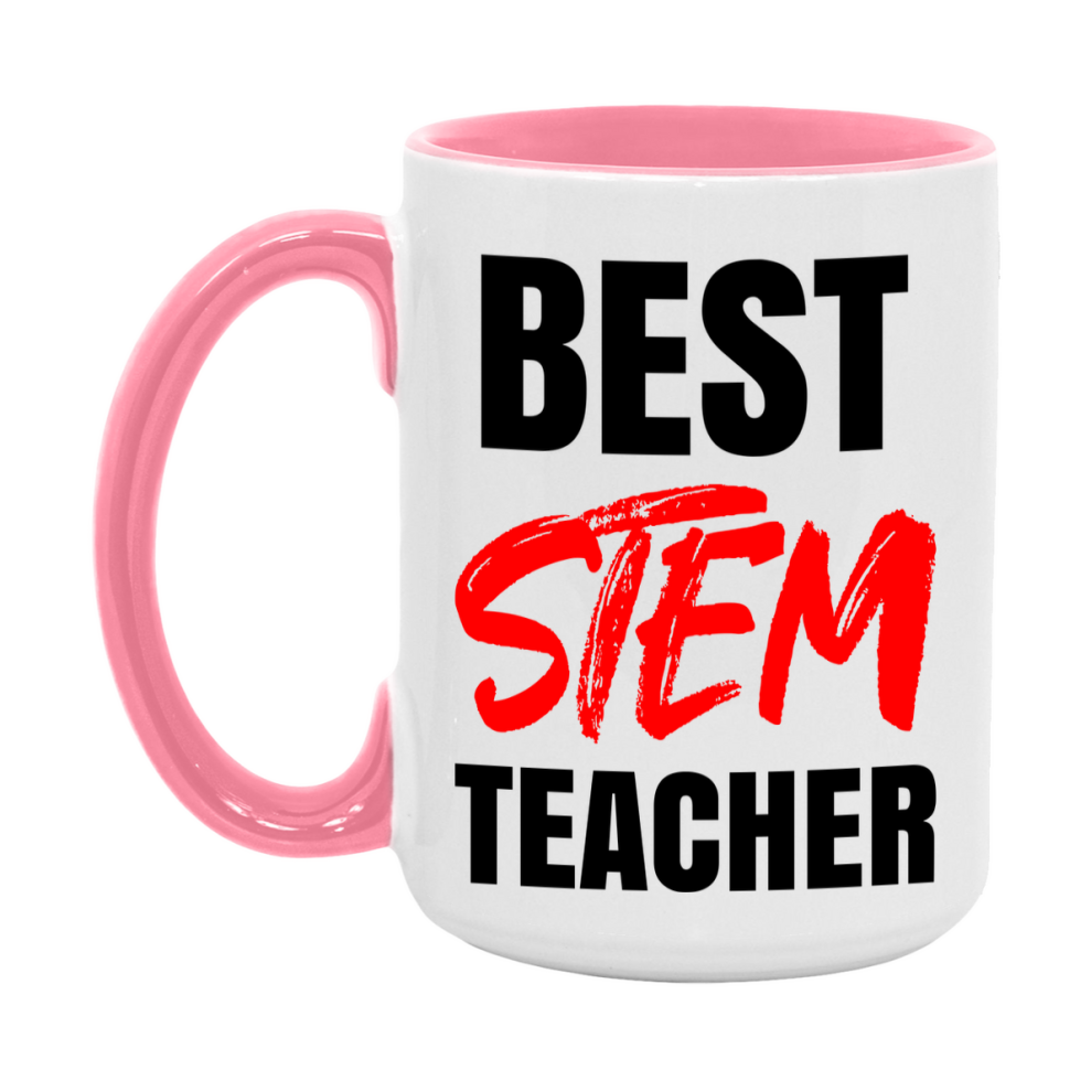Teacher Superlative Mug, Best Stem Teacher Gift, 11oz or 15oz White Ceramic Coffee Cup for Stem Teacher