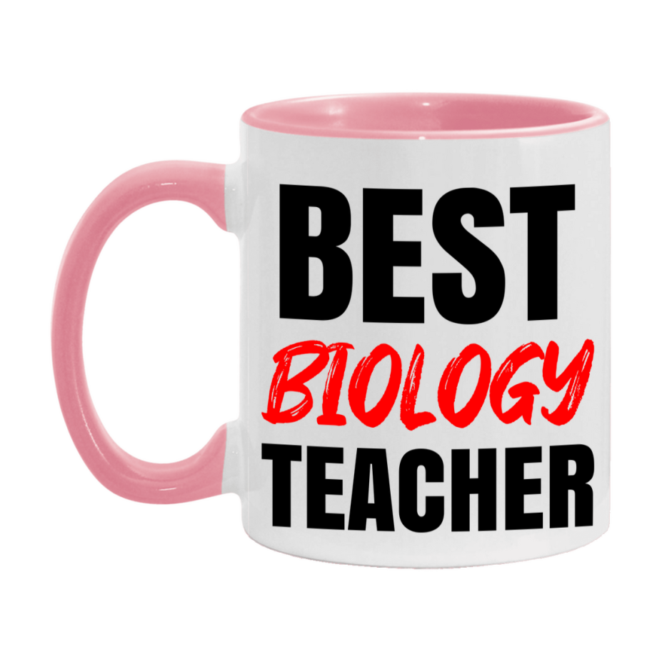 Teacher Superlative Mug, Best Biology Teacher Gift, 11oz or 15oz White Ceramic Coffee Cup for Biology Teacher