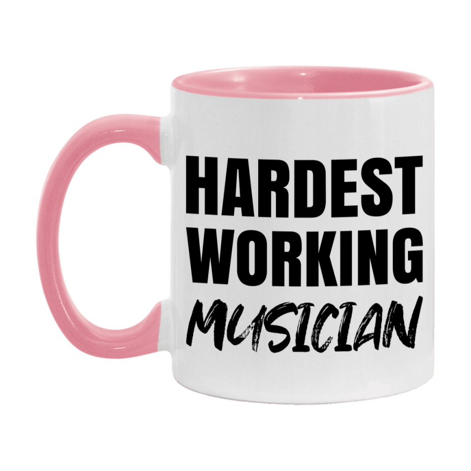 Musician Superlative Mug, Hardest Working Musician, 11oz or 15oz Ceramic Coffee Mug, Double-Sided Cup, Gift for Musician, Coworker Gift, Boss Gift