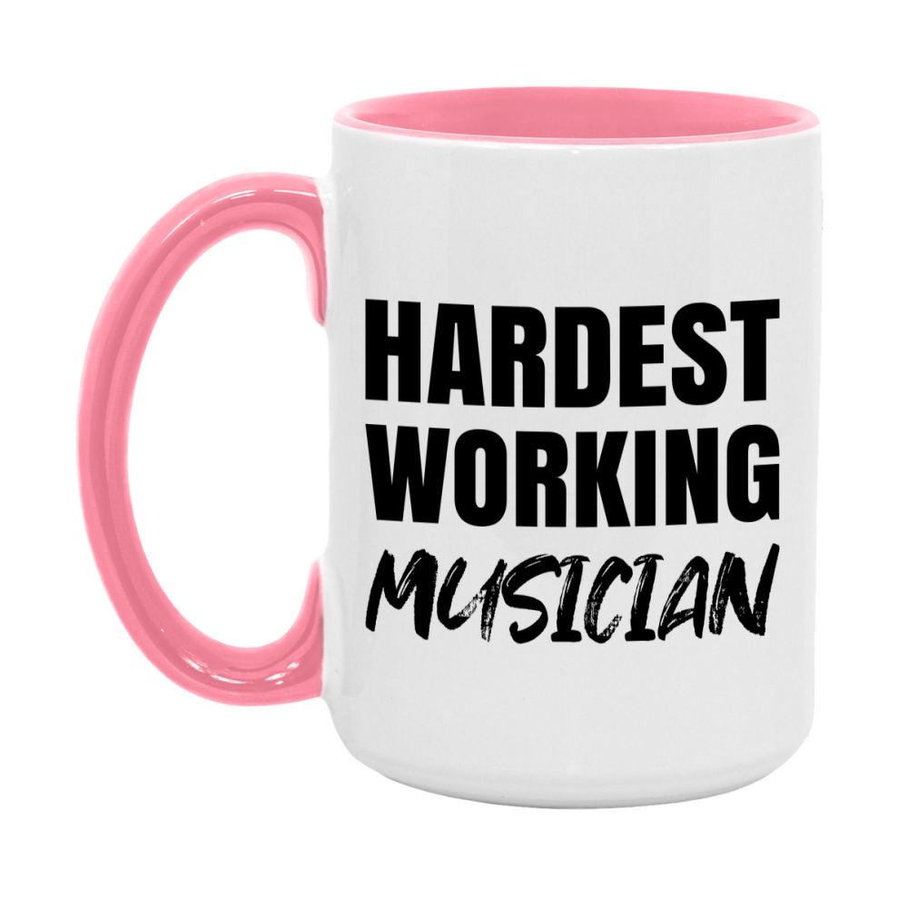 Musician Superlative Mug, Hardest Working Musician, 11oz or 15oz Ceramic Coffee Mug, Double-Sided Cup, Gift for Musician, Coworker Gift, Boss Gift