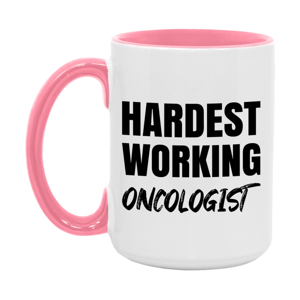 Oncologist Superlative Mug, Hardest Working Oncologist, 11oz or 15oz Ceramic Coffee Mug, Double-Sided Cup, Gift for Oncologist, Coworker Gift, Boss Gift