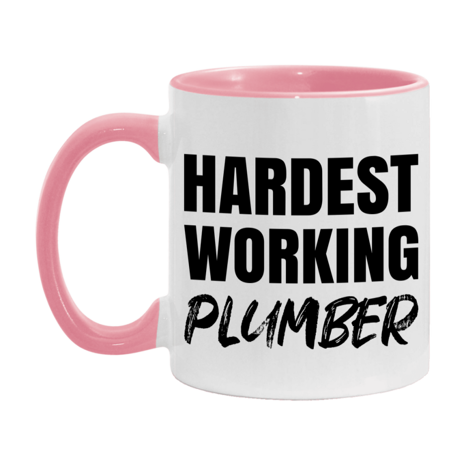 Plumber Superlative Mug, Hardest Working Plumber, 11oz or 15oz Ceramic Coffee Mug, Double-Sided Cup, Gift for Plumber, Coworker Gift, Boss Gift