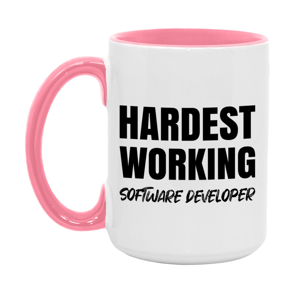 Software Developer Superlative Mug, Hardest Working Software Developer, 11oz or 15oz Ceramic Coffee Mug, Double-Sided Cup, Gift for Software Developer, Coworker Gift, Boss Gift