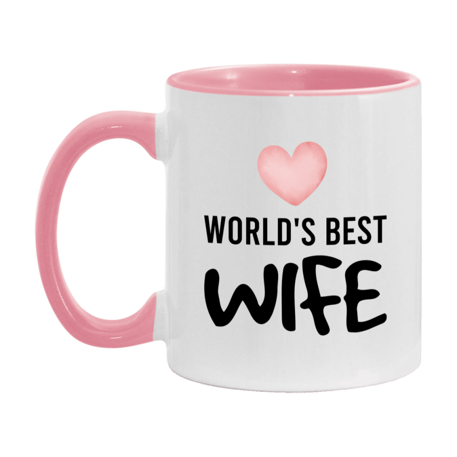 World's Best Wife Mug, Wife Superlative Coffee Mug, 11oz or 15oz Ceramic Cup, Gift for Wife