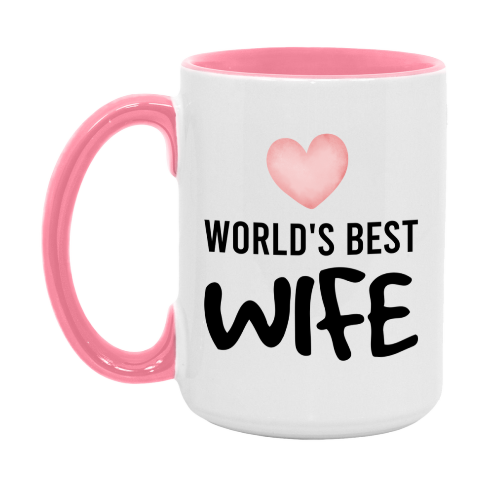World's Best Wife Mug, Wife Superlative Coffee Mug, 11oz or 15oz Ceramic Cup, Gift for Wife