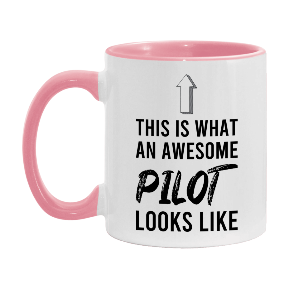 Funny Pilot Mug - This Is What An Awesome Pilot Looks Like - 11oz or 15oz Ceramic Coffee Cup - Novelty Gift for Pilot Professionals