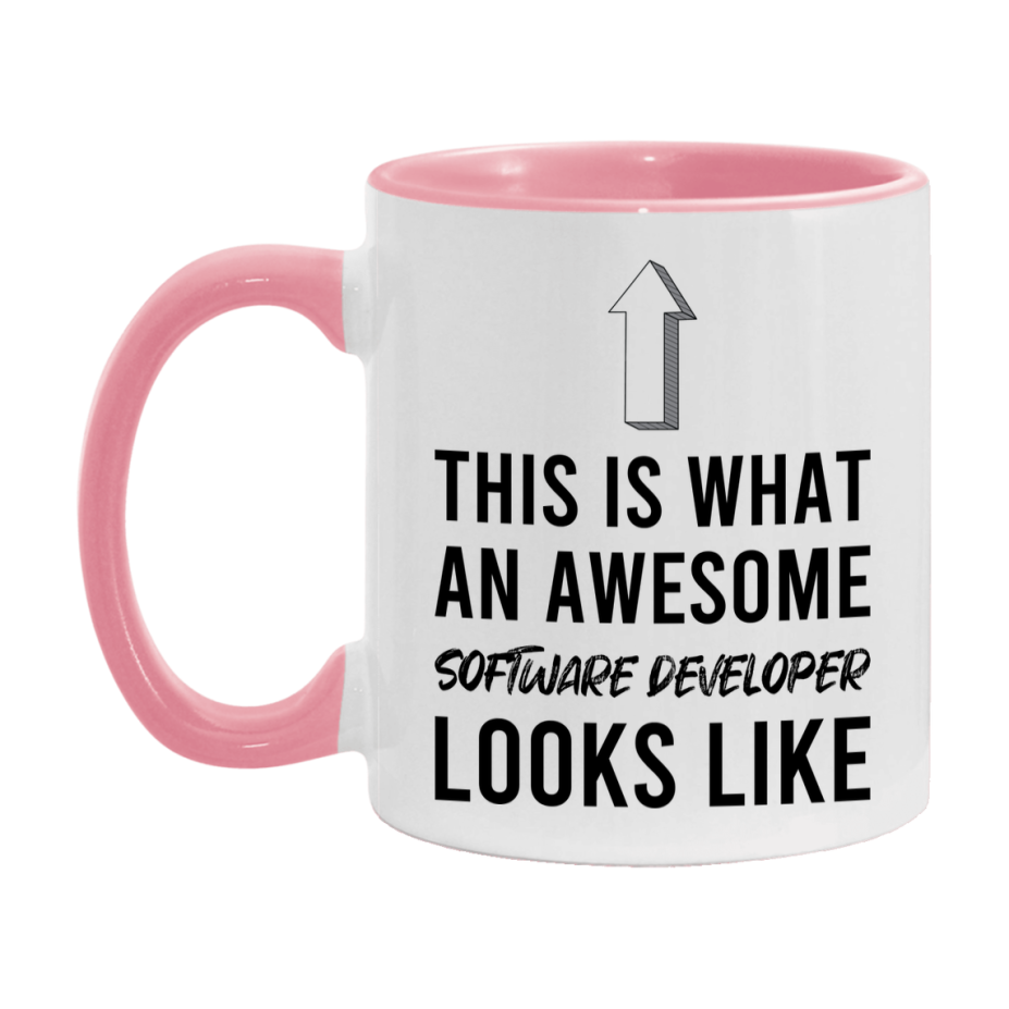 Funny Software Developer Mug - This Is What An Awesome Software Developer Looks Like - 11oz or 15oz Ceramic Coffee Cup - Novelty Gift for Software Developer Professionals