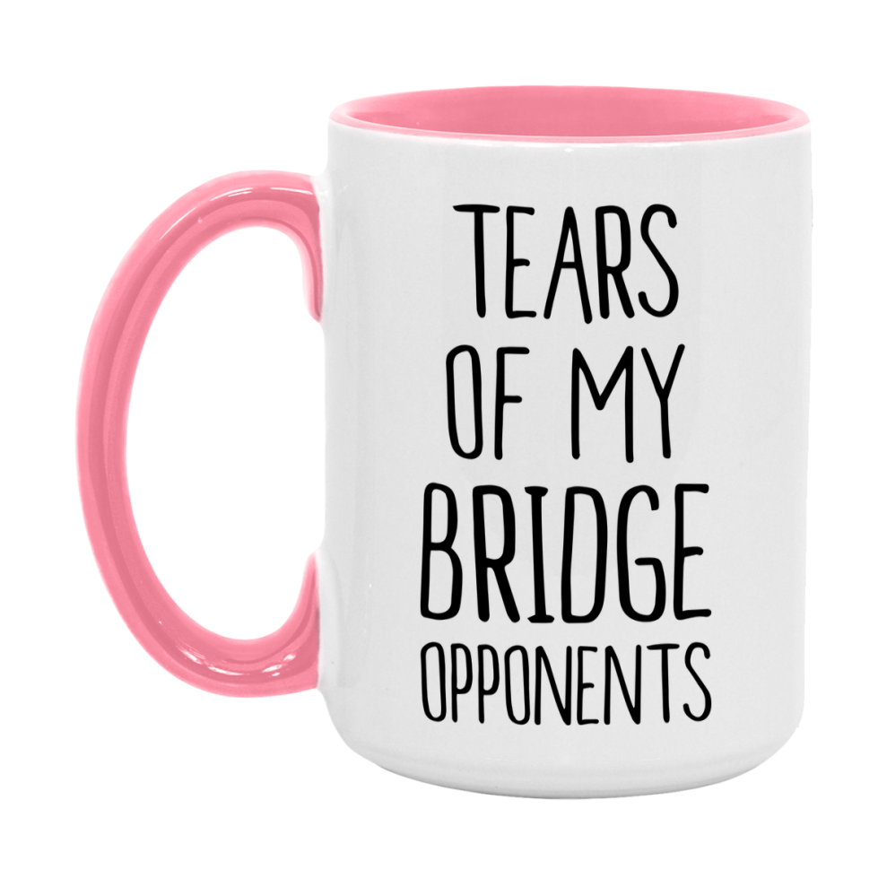 Funny Bridge Mug – “Tears Of My Bridge Opponents” – 11Oz Or 15Oz Coffee Cup
