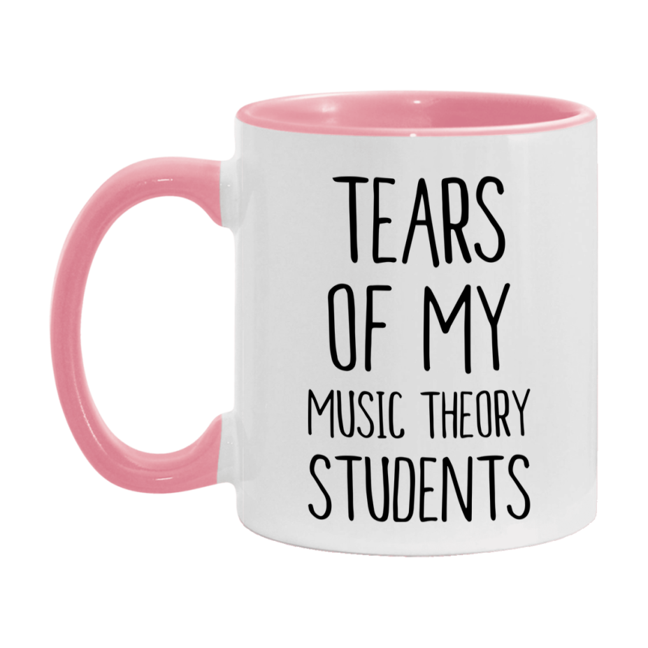 Funny Teacher Mug - "Tears Of My Music Theory Students" - 11Oz Or 15Oz Ceramic Coffee Cup