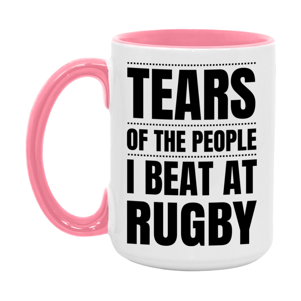 Funny Rugby Mug - "Tears Of The People I Beat At Rugby" - 11Oz Or 15Oz Ceramic Coffee Cup