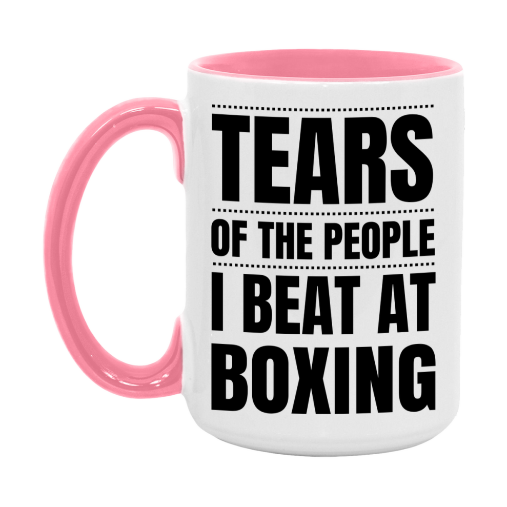 Funny Boxing Mug - "Tears Of The People I Beat At Boxing" - 11Oz Or 15Oz Ceramic Coffee Cup