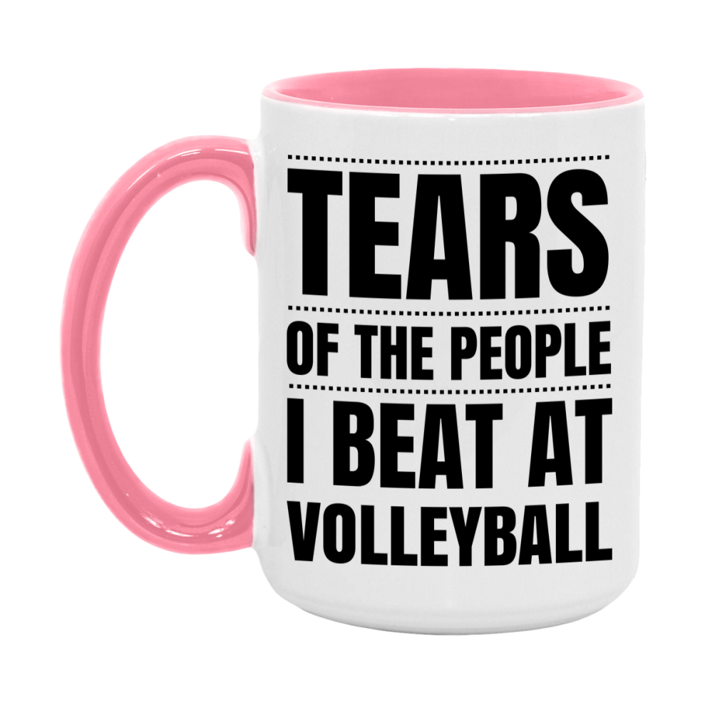 Funny Volleyball Mug - "Tears Of The People I Beat At Volleyball" - 11Oz Or 15Oz Ceramic Coffee Cup