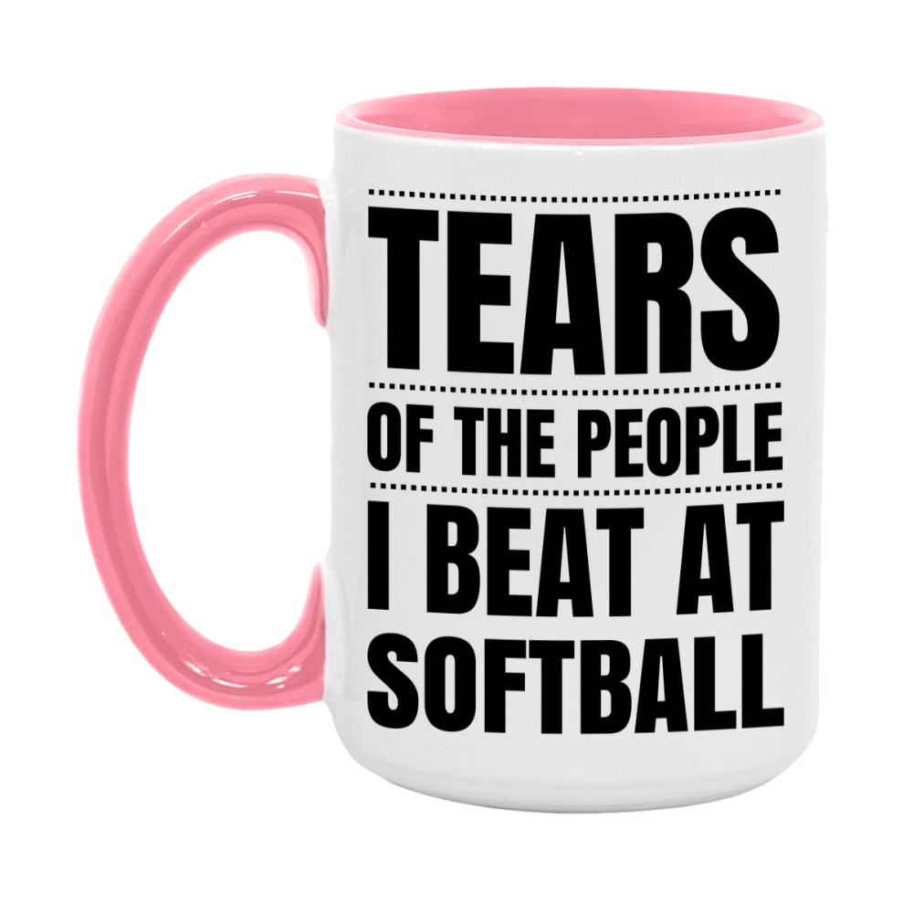 Funny Softball Mug - "Tears Of The People I Beat At Softball" - 11Oz Or 15Oz Ceramic Coffee Cup