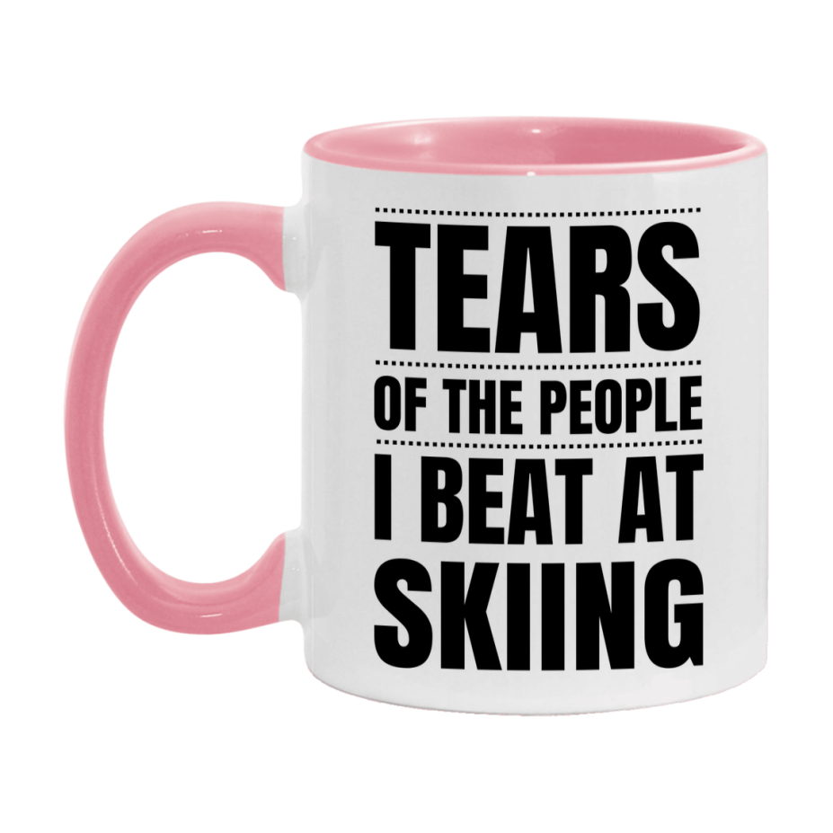 Funny Skiing Mug - "Tears Of The People I Beat At Skiing" - 11Oz Or 15Oz Ceramic Coffee Cup