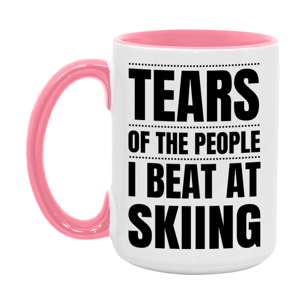 Funny Skiing Mug - "Tears Of The People I Beat At Skiing" - 11Oz Or 15Oz Ceramic Coffee Cup