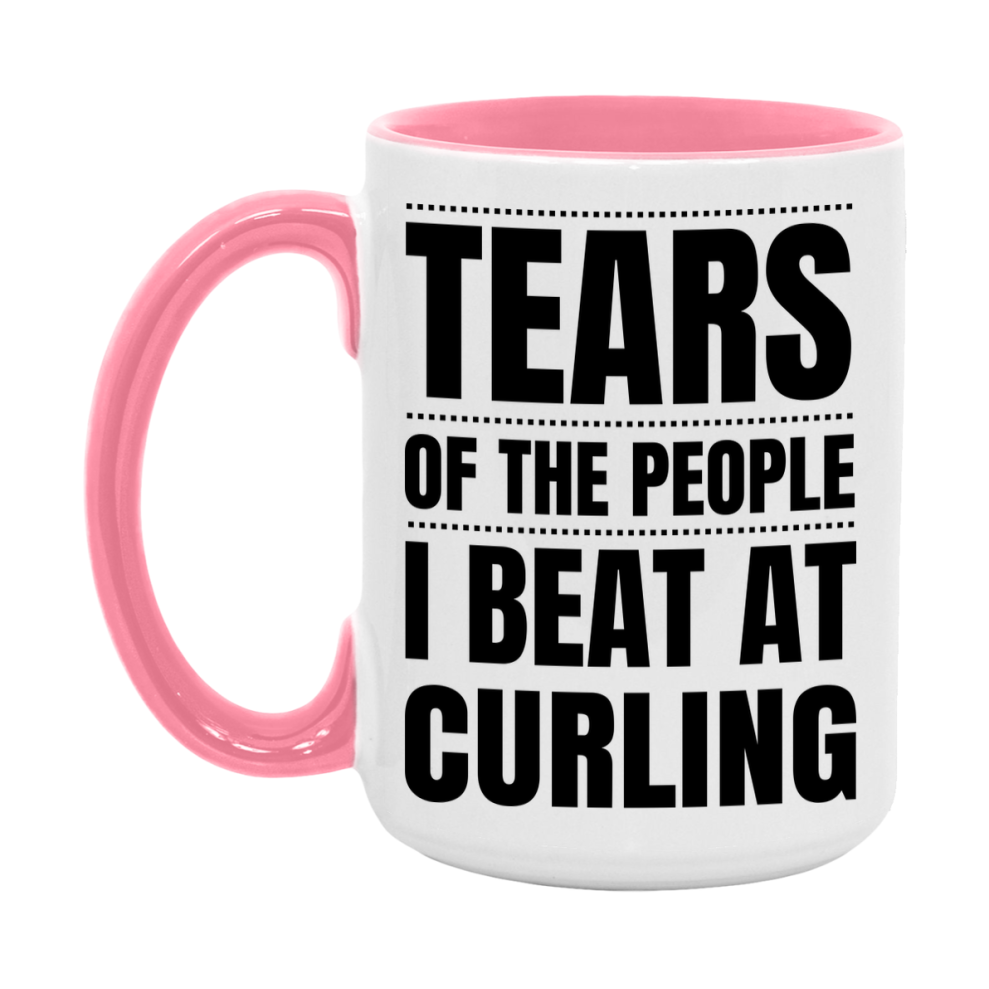 Funny Curling Mug - "Tears Of The People I Beat At Curling" - 11Oz Or 15Oz Ceramic Coffee Cup