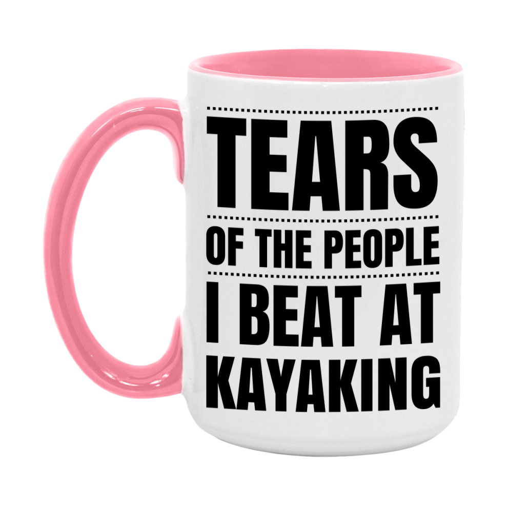 Funny Kayaking Mug - "Tears Of The People I Beat At Kayaking" - 11Oz Or 15Oz Ceramic Coffee Cup