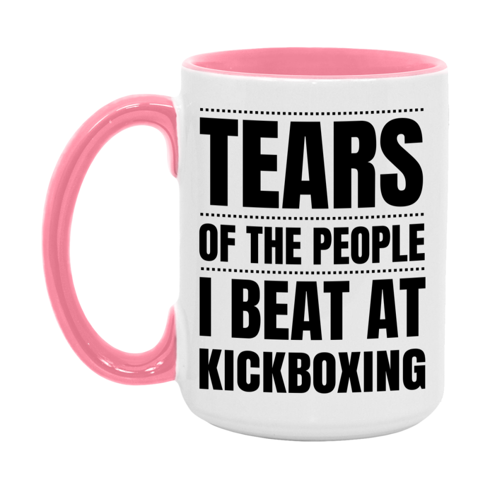Funny Kickboxing Mug - "Tears Of The People I Beat At Kickboxing" - 11Oz Or 15Oz Ceramic Coffee Cup