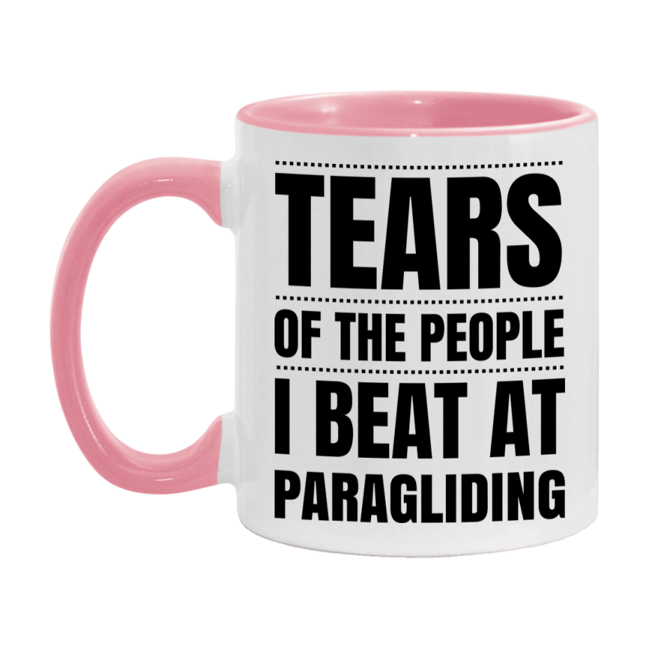 Funny Paragliding Mug - "Tears Of The People I Beat At Paragliding" - 11Oz Or 15Oz Ceramic Coffee Cup