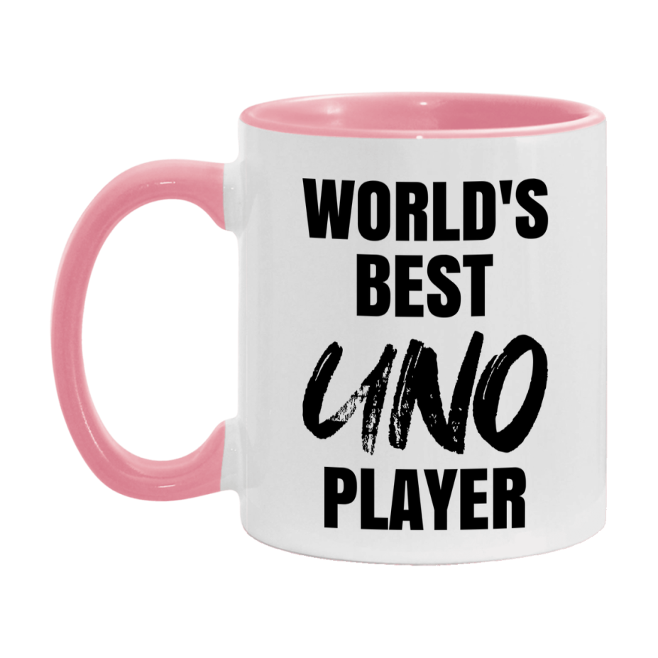 World's Best Uno Player Mug, Funny Card Game Player Gift, 11Oz Or 15Oz White Ceramic Mug