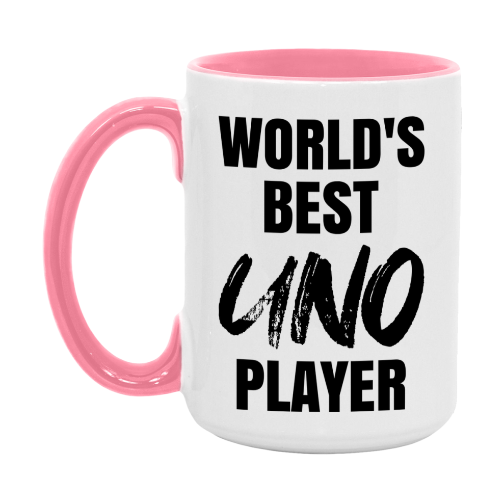 World's Best Uno Player Mug, Funny Card Game Player Gift, 11Oz Or 15Oz White Ceramic Mug