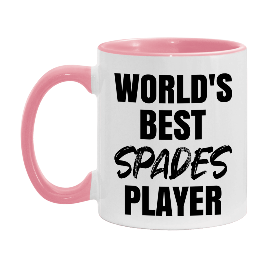 World's Best Spades Player Mug, Funny Card Game Player Gift, 11Oz Or 15Oz White Ceramic Mug