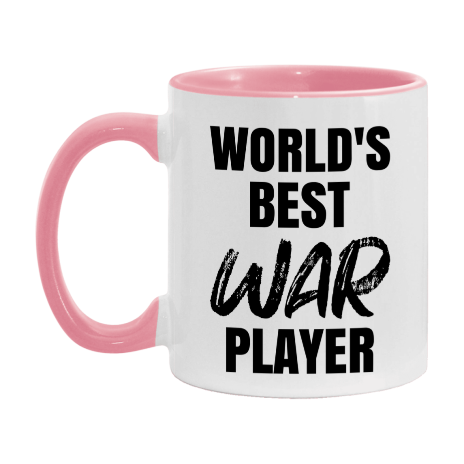 World's Best War Player Mug, Funny Card Game Player Gift, 11Oz Or 15Oz White Ceramic Mug