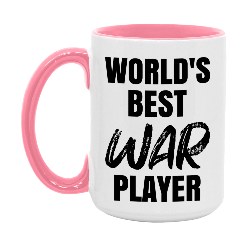 World's Best War Player Mug, Funny Card Game Player Gift, 11Oz Or 15Oz White Ceramic Mug
