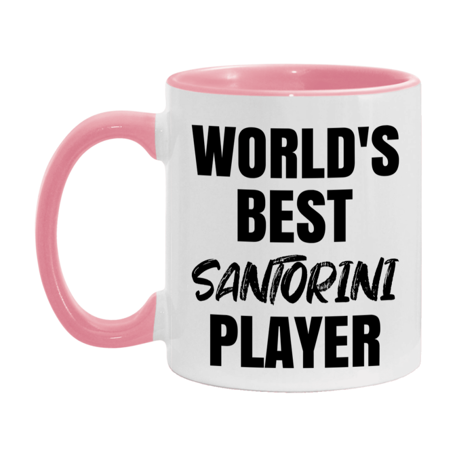 World's Best Santorini Player Mug, Funny Game Board Gift, 11Oz Or 15Oz White Ceramic Mug
