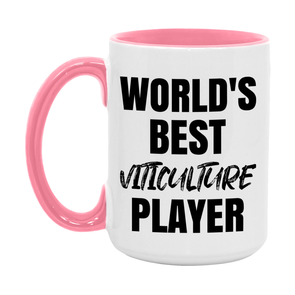 World's Best Viticulture Player Mug, Funny Game Board Gift, 11Oz Or 15Oz White Ceramic Mug