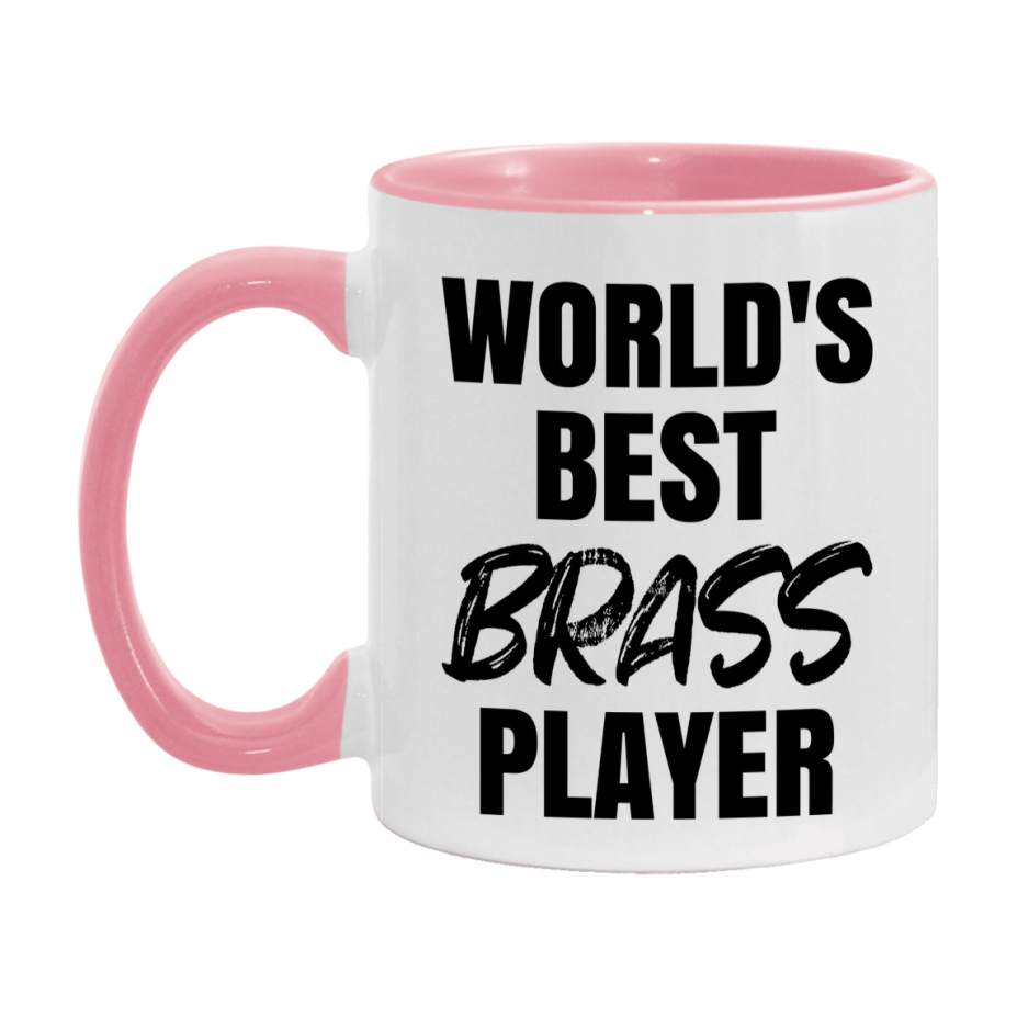 World's Best Brass Player Mug, Funny Game Board Gift, 11Oz Or 15Oz White Ceramic Mug