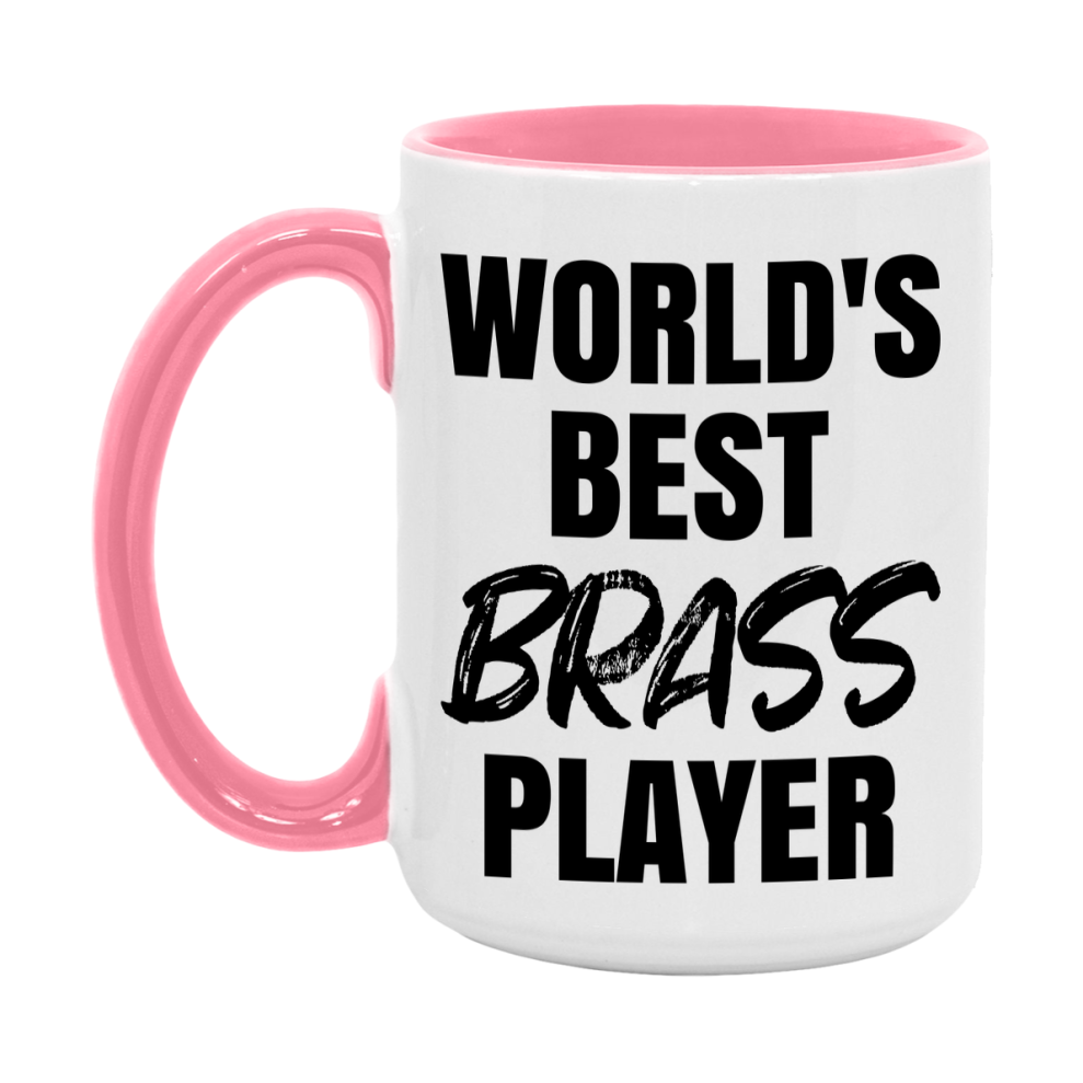 World's Best Brass Player Mug, Funny Game Board Gift, 11Oz Or 15Oz White Ceramic Mug