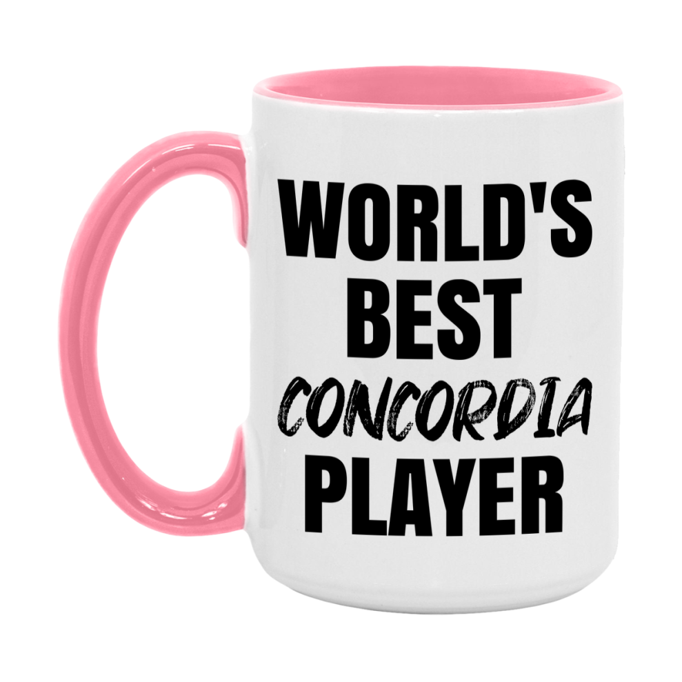 World's Best Concordia Player Mug, Funny Game Board Gift, 11Oz Or 15Oz White Ceramic Mug